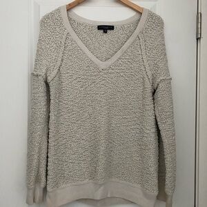 Sanctuary Textured Cream V-Neck Sweater